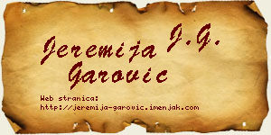 Jeremija Garović vizit kartica